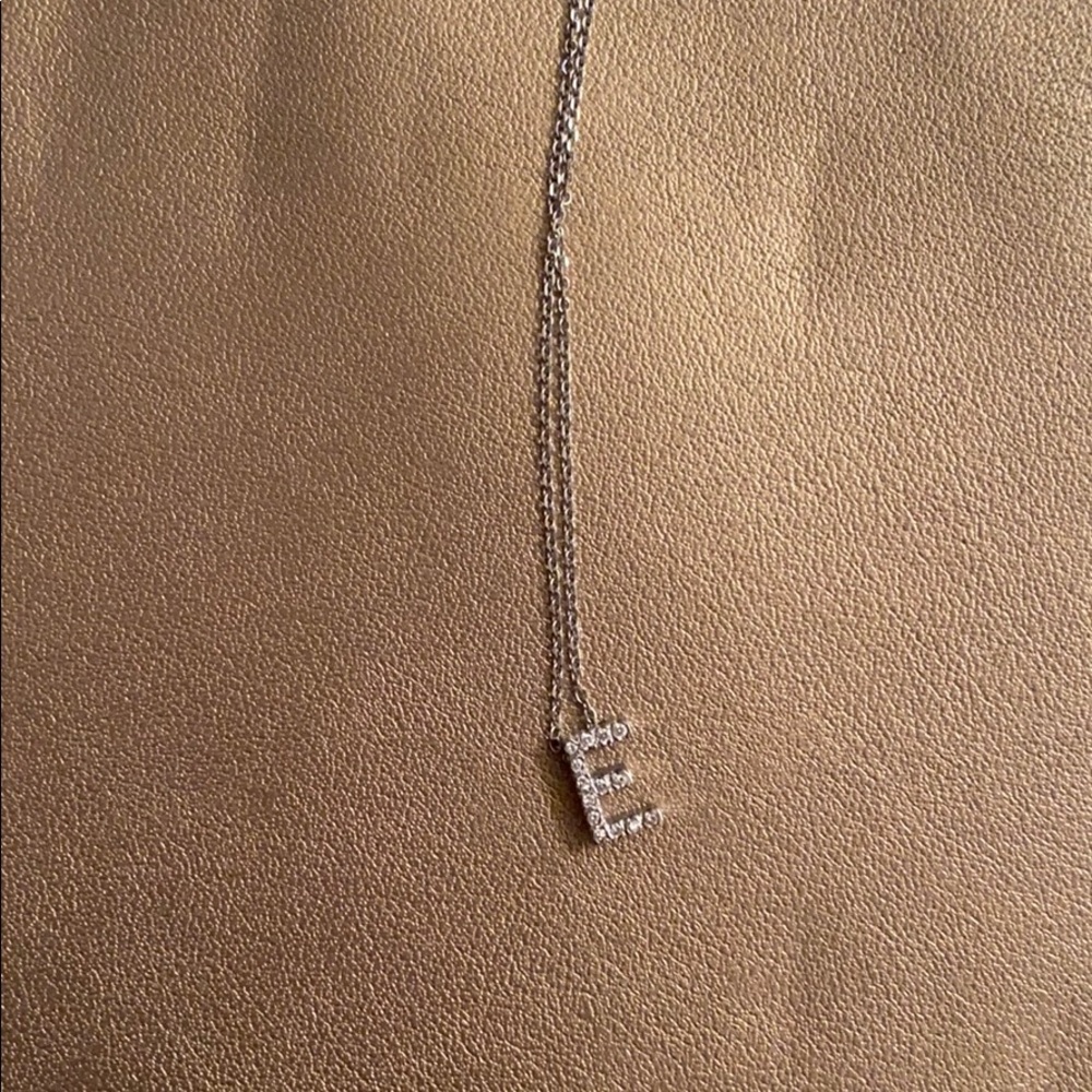 Diamond “E” necklace